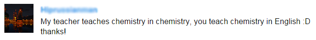 You Teach Chemistry in English
